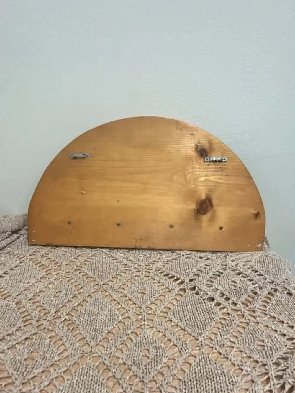 Vintage Wooden Half Moon Welcome Sign 4-Peg Wall Mounted Coat Rack